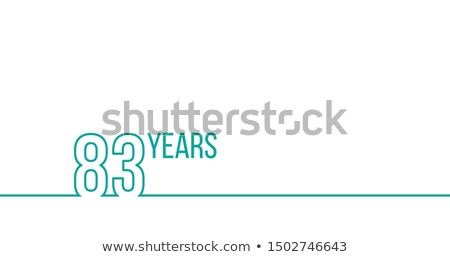 Stock photo: 83 Years Anniversary Or Birthday Linear Outline Graphics Can Be Used For Printing Materials Brouc