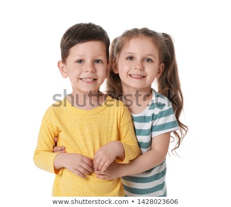 Stock foto: Portrait Of The Smiling Playful Girl Isolated On White