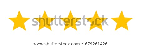 Foto stock: Gold Star Rating With Five Golden Stars