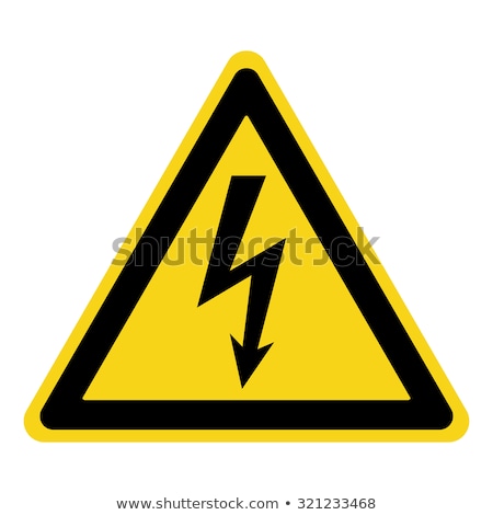 Foto stock: High Voltage Warning Sign