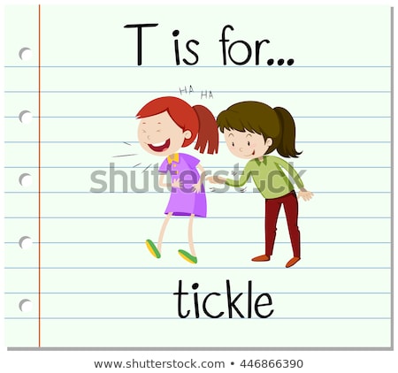 Stock photo: Flashcard Letter T Is For Tickle