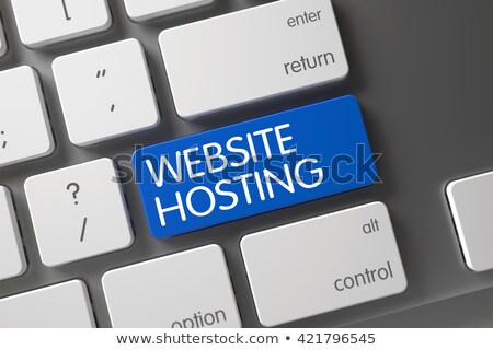 Stockfoto: Keyboard With Blue Key - Website Hosting