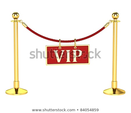 商業照片: Rope Barrier With A Vip Sign