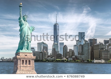 Foto stock: The Statue Of Liberty At New York City