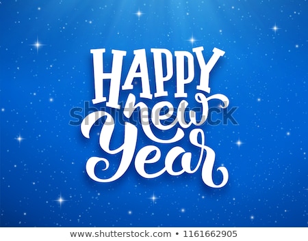 Stockfoto: 2019 Happy New Year Illustration With 3d Typography Lettering Gift Box And Falling Confetti On Blac