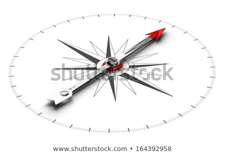 Сток-фото: Compass On White Background Good Decisions Concept