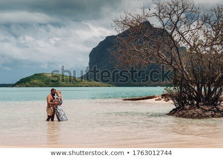 Stock photo: Couple Standing On Secluded Beach