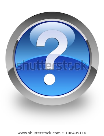 Foto stock: Glassy Button With Question Mark