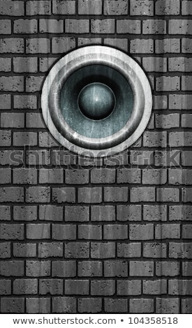 Сток-фото: 3d Grunge Old Wall Speaker Sound System Deejay Dj