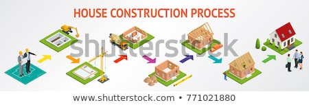 Imagine de stoc: Structure Of House In Construction Illustration