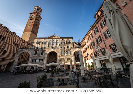 ストックフォト: Lamberti Tower In Piazza Signori In Verona Italy