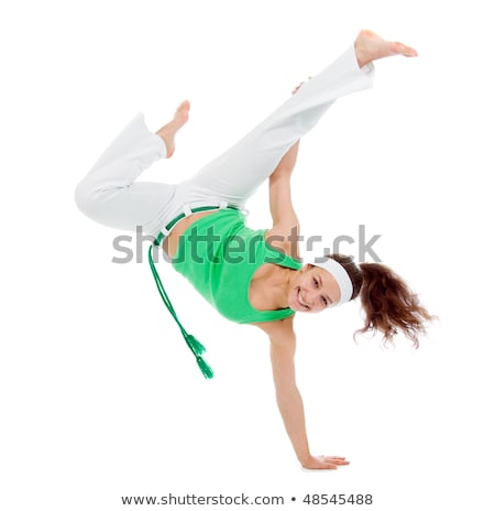 Ballerino Di Capoeira Ragazza In Posa Foto d'archivio © Fanfo