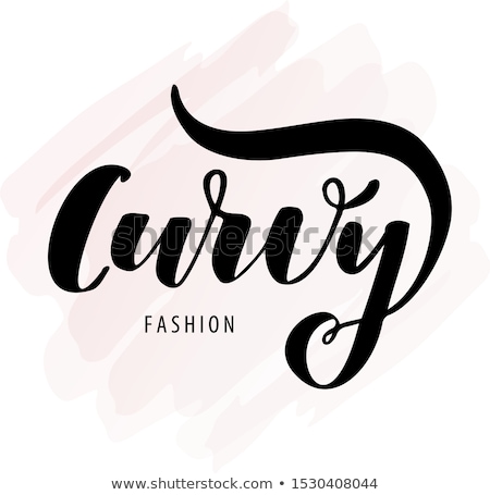 Foto stock: Logo Plus Size Woman Curvy Symbol Vector Illustration