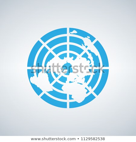 Foto stock: Illustration Of A Circle Frame Planet Sphere Top View Isolated On A White Background Vector Illust