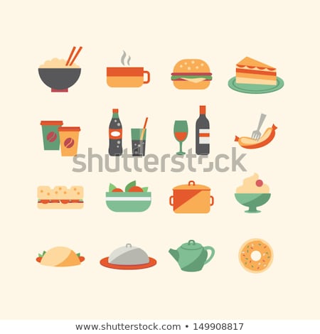 Foto d'archivio: Bread And Wine Flat Icon