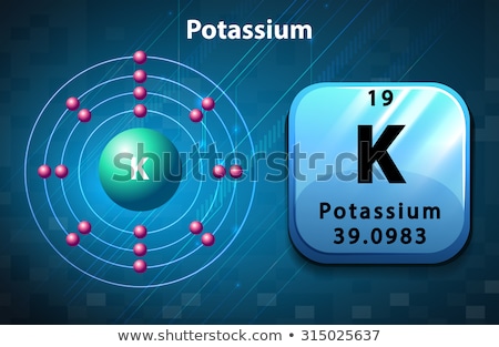 Stok fotoğraf: A Potassium Atom Diagram