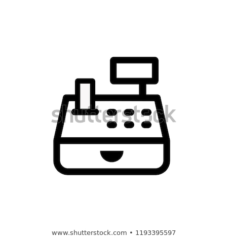 Zdjęcia stock: Icon Of Cash Register For Shopping And Retail Concept