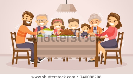 Stok fotoğraf: Turkey Thanksgiving Or Christmas Cartoon Character