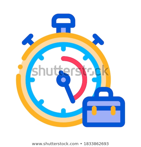 Stock photo: Stopwatch And Suitcase Agile Element Vector Icon