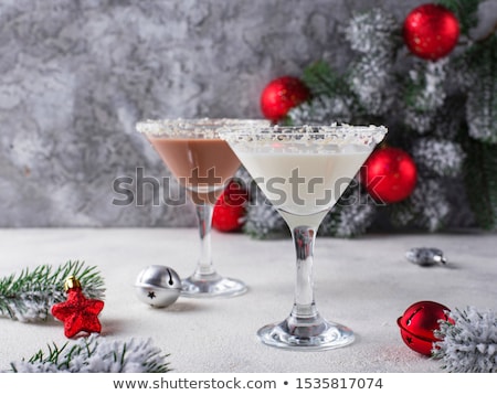 Zdjęcia stock: Christmas Chocolate Snowflake Martini Cocktail