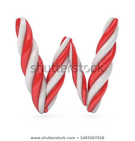 Stockfoto: Holiday Font Letter W Isolated