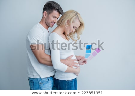 Foto d'archivio: Couple Expecting A Baby Boy