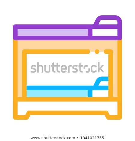 [[stock_photo]]: Bunk Bed Sleeping Time Icon Outline Illustration