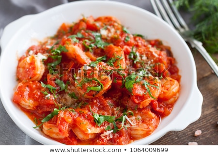 Stok fotoğraf: Tomato Appetizer With Shrimp