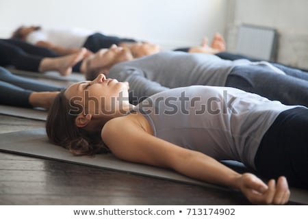 Stock fotó: Beautiful Fitness Trainer Relaxing After Exercise