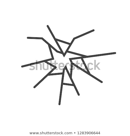 Сток-фото: Cracked Glass Line Icon