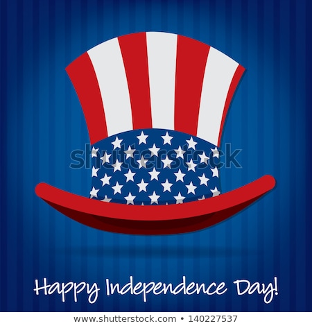 Stok fotoğraf: Happy Independence Day Ribbon Bow Card In Vector Format