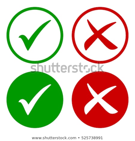 Foto stock: Rounded Buttons With Disapproval Signs