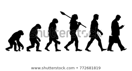 Zdjęcia stock: Evolution Silhouette