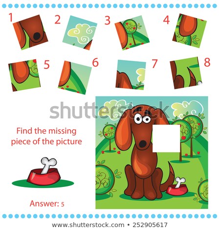 Stok fotoğraf: Find Missing Piece - Puzzle Game For Children