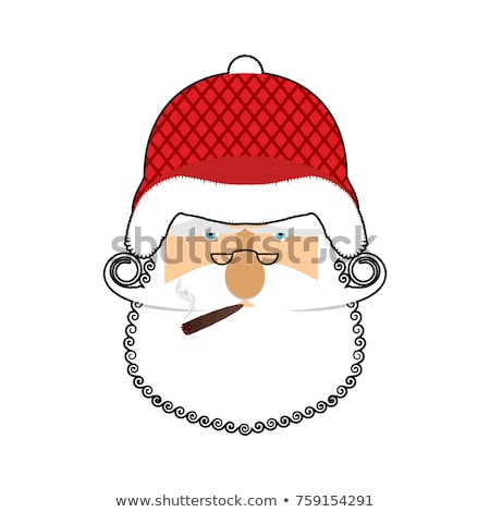 Zdjęcia stock: Santa Soldier Face Army Claus Head Christmas War Defender Of