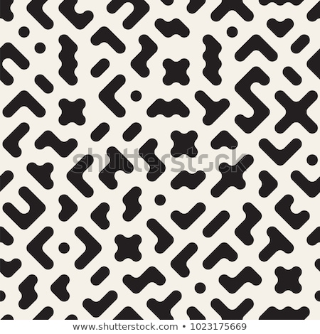 Stockfoto: Seamless Chaotic Patterns Randomly Scattered Geometric Shapes Abstract Retro Background Design
