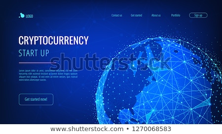 [[stock_photo]]: Blockchain Technology Futuristic Hud Banner With Globe