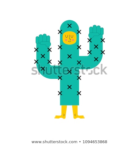 ストックフォト: Strong Cactus Powerful Plant Is Desert Vector Illustration