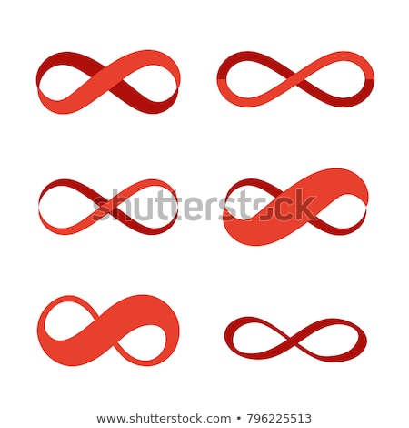 Stock foto: Red Thick Infinity Symbol Vector Illustration