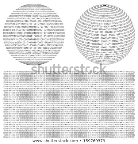 Stock fotó: Sheet With Binary Code Icon