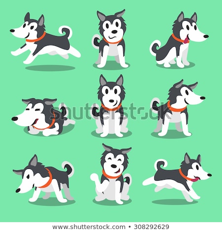 Сток-фото: Happy Spotted Dog Cartoon Character