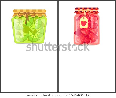 Stock photo: Preserved Food Poster Lime Lemon Home Cooked Jam