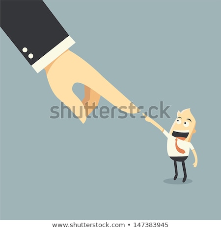 Zdjęcia stock: Businessman Interacting And Choosing A Person From Group Of People