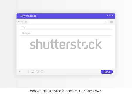 [[stock_photo]]: Email Window Interface Template Mail Message Interface Blank Website Panel Screen With Send Form V