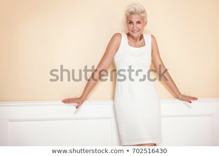 Beautiful Relaxed Blond Woman In Elegant Makeup Zdjęcia stock © NeonShot