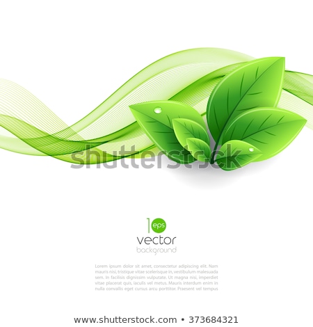 Stock photo: Environmental Background With Green Leaf Butterflies