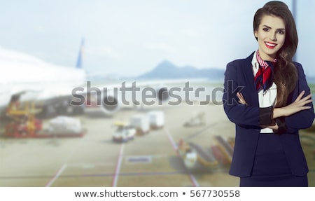 Stockfoto: Young Beautiful Air Hostess