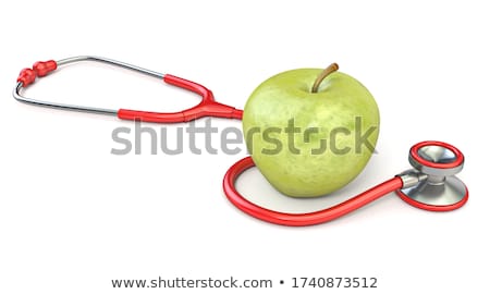 3d Red Apple And Stethoscope Foto stock © djmilic