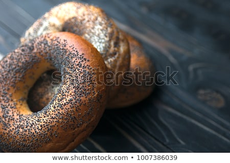 Stok fotoğraf: Fresh And Tasty Buns With With Sesame And Poppy Seeds Bagel Wit