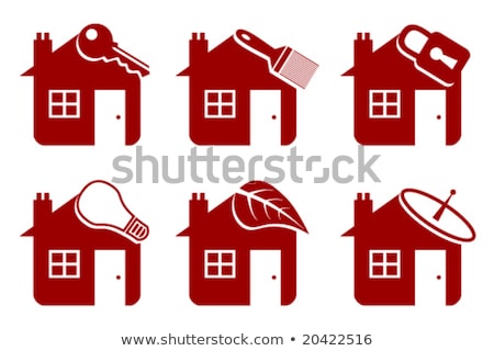 Stok fotoğraf: Home And Real Estate Logo Collection House Logo Diy Homehome